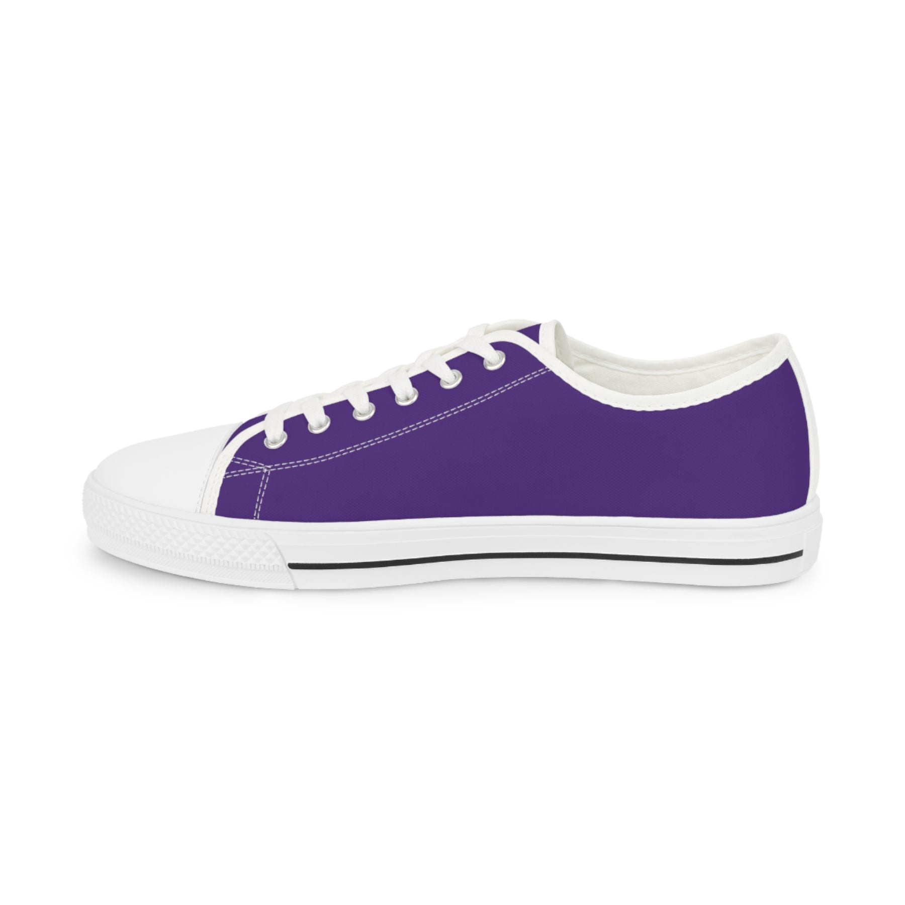LOCOP Sneaker - Low Top Sneaker Black & White Purple Canvas White Emblem - Bricks Masons