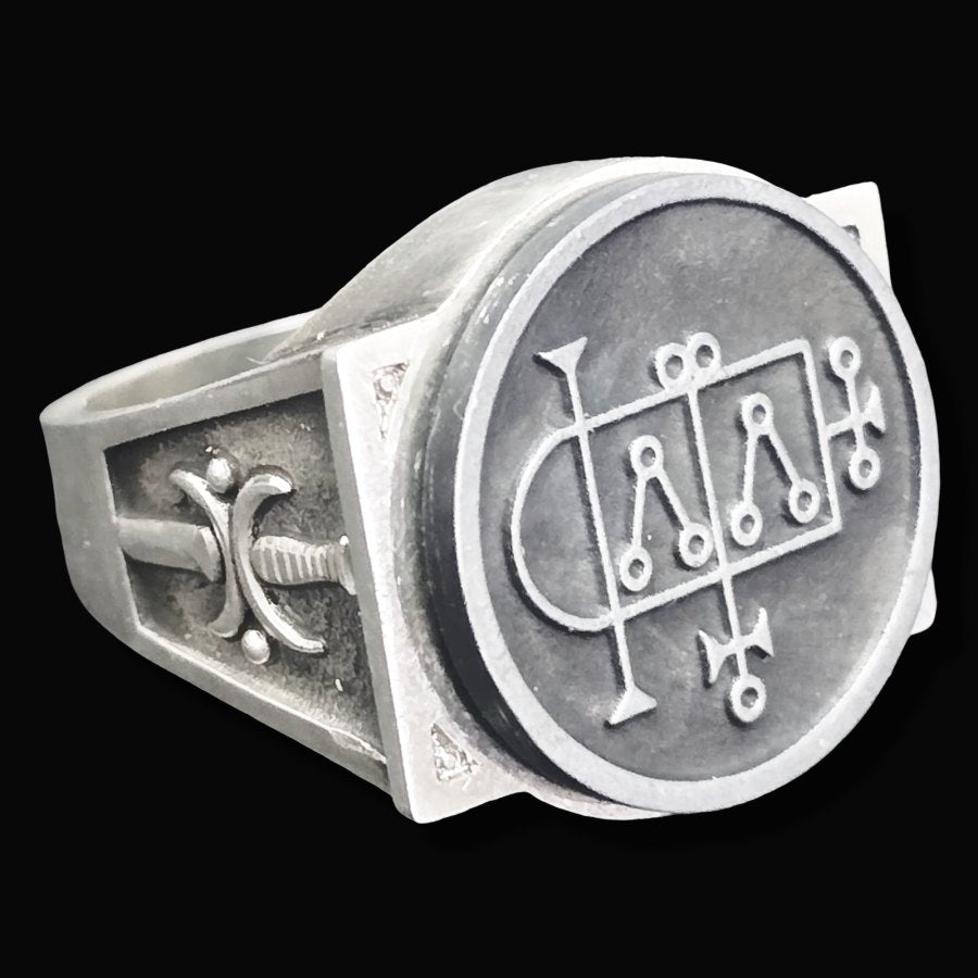 Ancient Israel Ring - Key of Solomon PRESIDENT MALPHAS - Bricks Masons