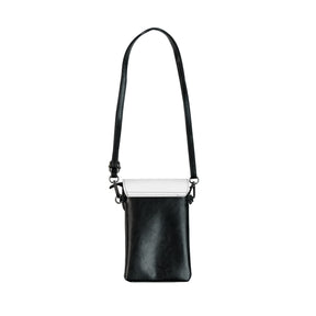 International Masons Cell Phone Wallet - White Microfiber Leather Hands-Free Wallet - Bricks Masons