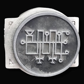 Demon Ring 48 PRESIDENT HAAGENTI 72 Demons Lesser Key of Solomon Goetia In Silver 2.2 cm x 1.8 cm 18 Gr Art 1826 - Bricks Masons