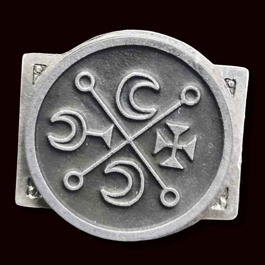 Demon Ring 69 MARQUES DECARABIA 72 Demons Lesser Key of Solomon Goetia In Silver 2.2 cm x 1.8 cm 18 Gr Art 1847 - Bricks Masons