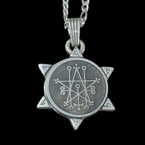 I wove Demon 29 DUKE ASTAROTH and Secret Seal of Solomon 72 Demons Lesser Key of Solomon Goetia In Silver 3 x 2.5 cm 12 Gr Art 1888 - Bricks Masons
