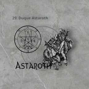 I wove Demon 29 DUKE ASTAROTH and Secret Seal of Solomon 72 Demons Lesser Key of Solomon Goetia In Silver 3 x 2.5 cm 12 Gr Art 1888 - Bricks Masons