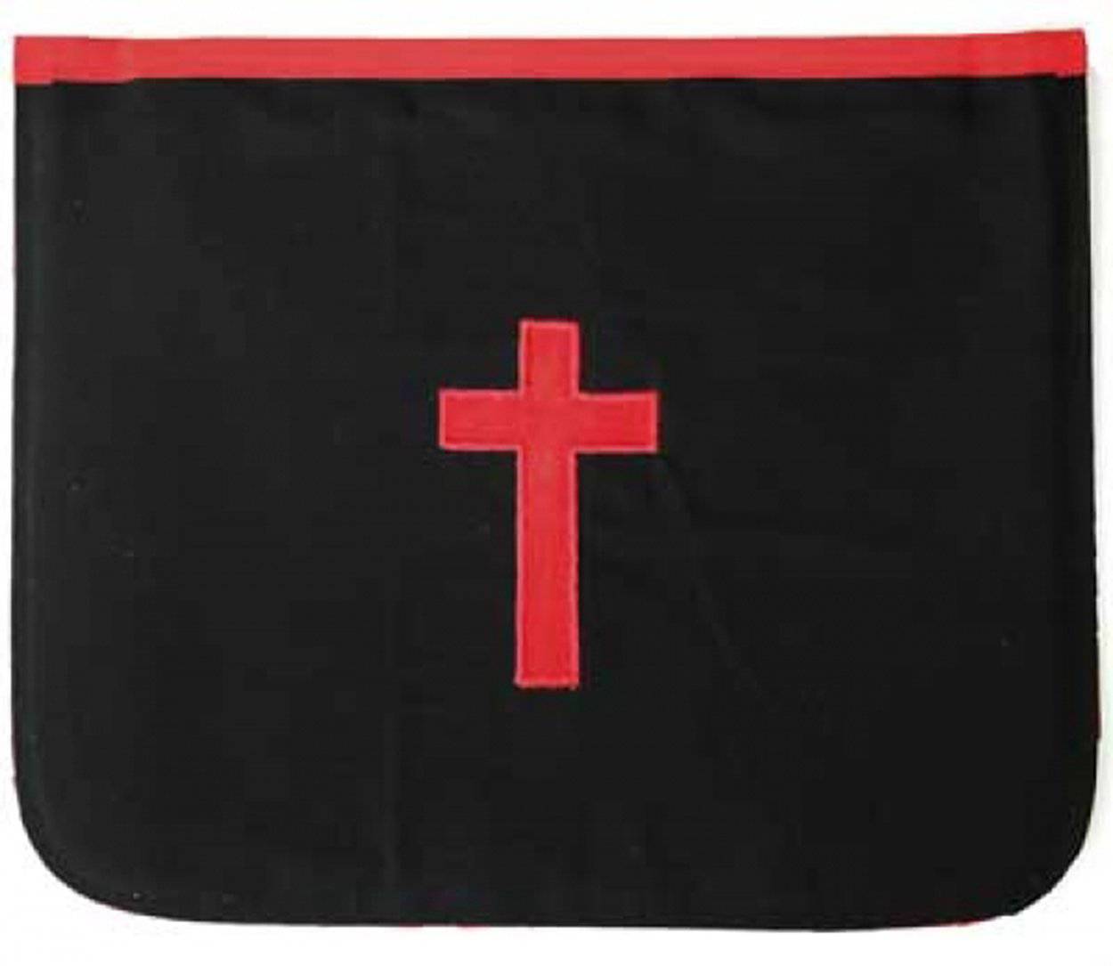 18th Degree Scottish Rite Apron - White & Red Satin - Bricks Masons