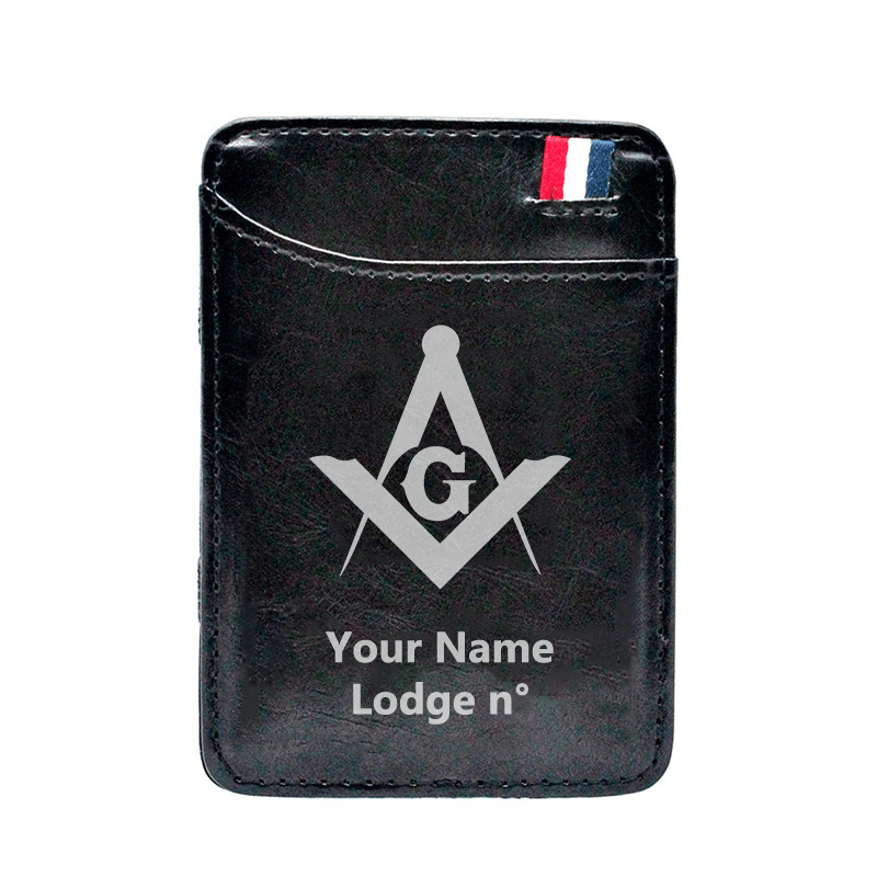 Master Mason Blue Lodge Wallet - Black & Brown