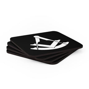 Past Master Blue Lodge Coaster - Black & White