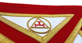 Past High Priest Royal Arch Chapter Apron - Red with Gold Braid