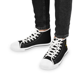 Master Mason Blue Lodge Sneaker - High Top Black & White Sole Georgia Map Mason - Bricks Masons