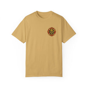 Master Mason Blue Lodge T-Shirt - Firefighter Mason Garment-Dyed Tee - Bricks Masons