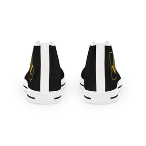 Master Mason Blue Lodge Sneaker - High Top Black & White Sole Georgia Map Mason - Bricks Masons
