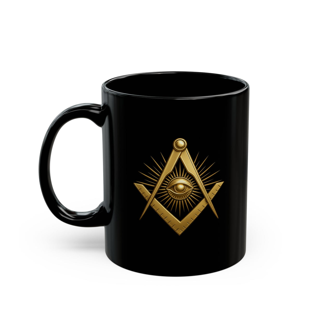 Master Mason Blue Lodge Mug - Square & Compass with All-Seeing Eye