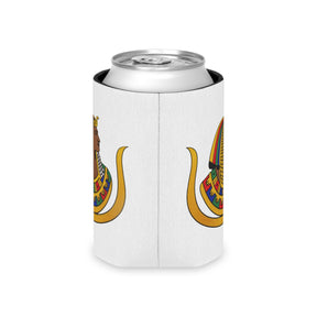 DOI Can Cooler - Colorful Emblem On White Polyester - Bricks Masons