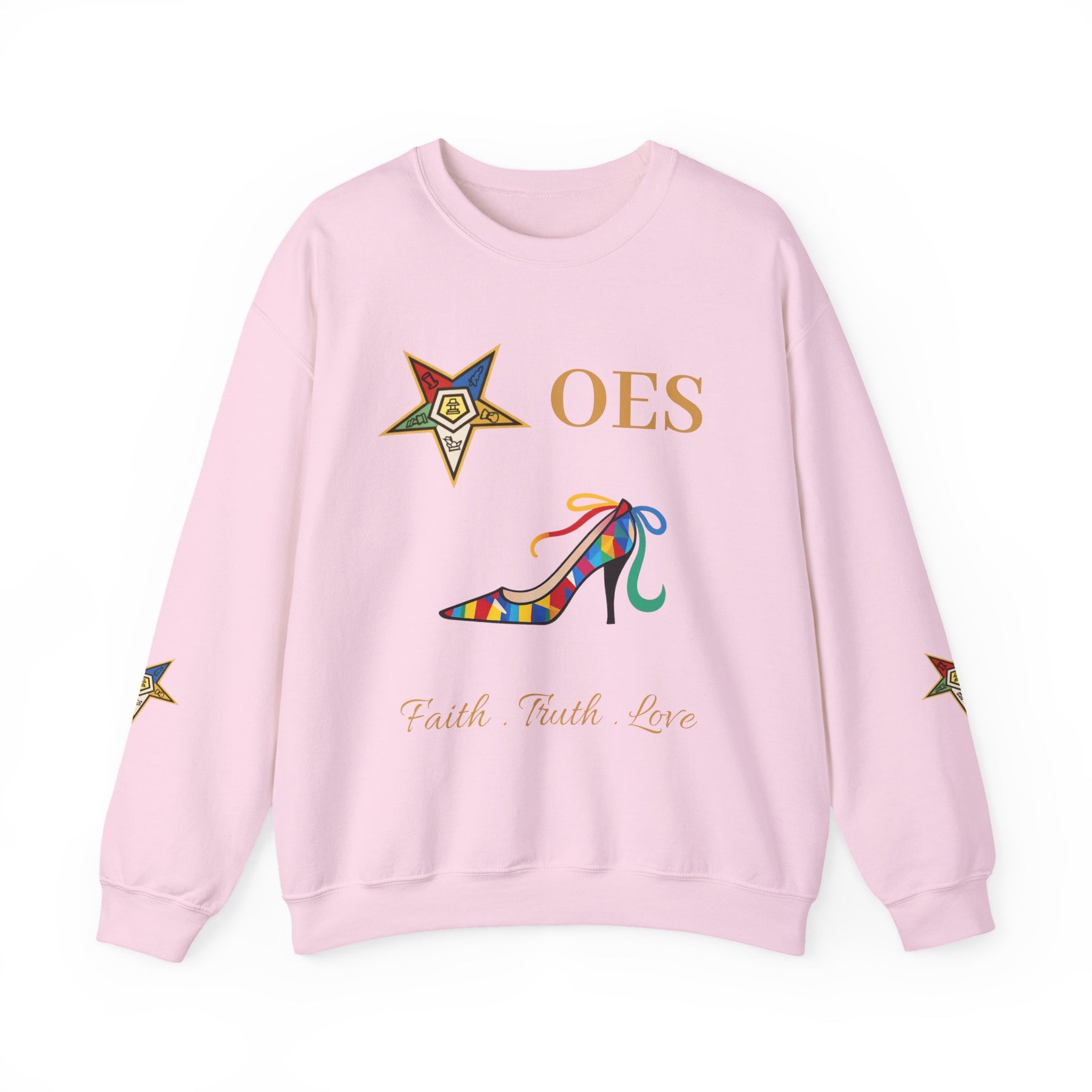 OES Sweatshirt - Faith Truth & Love with The Colorful Eastern Star - Bricks Masons