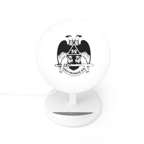 32nd Degree Scottish Rite Wireless Charger - Wings Down White