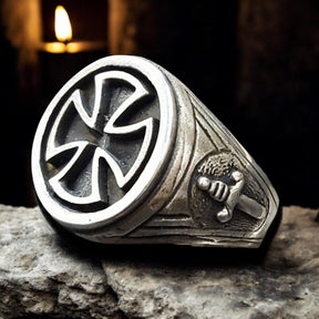 Templar Cross Ring in Silver 1.7 cm 9 g Art 288 - Bricks Masons