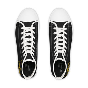 Master Mason Blue Lodge Sneaker - High Top Black & White Sole Georgia Map Mason - Bricks Masons