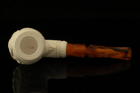 Master Mason Blue Lodge Meerschaum Pipe - Handcrafted With Fitted Case - Bricks Masons