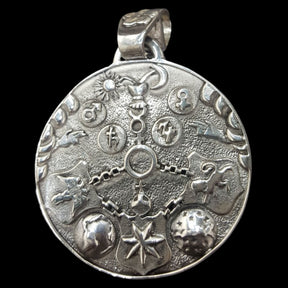 Masonic Pendant Formula Vitriol 6 X 4 Cm Silver 31 Gr Art 304 - Bricks Masons