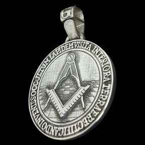 Masonic Pendant Formula Vitriol 6 X 4 Cm Silver 31 Gr Art 304 - Bricks Masons