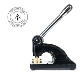 Royal & Select Masters  Long Reach Seal Press - Heavy Embossed Stamp Black Color Customizable - Bricks Masons