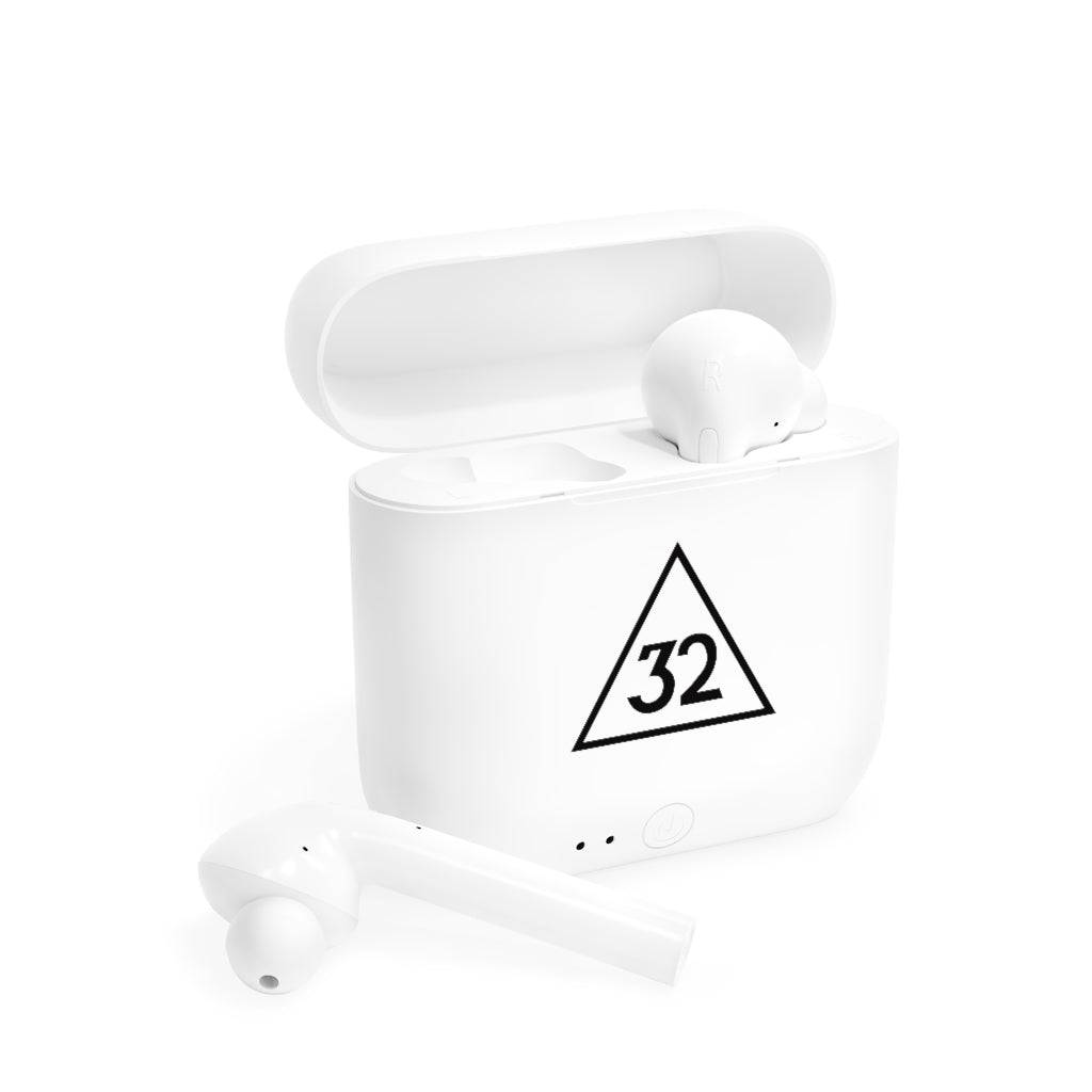 32nd Degree Scottish Rite Earbud - White - Bricks Masons