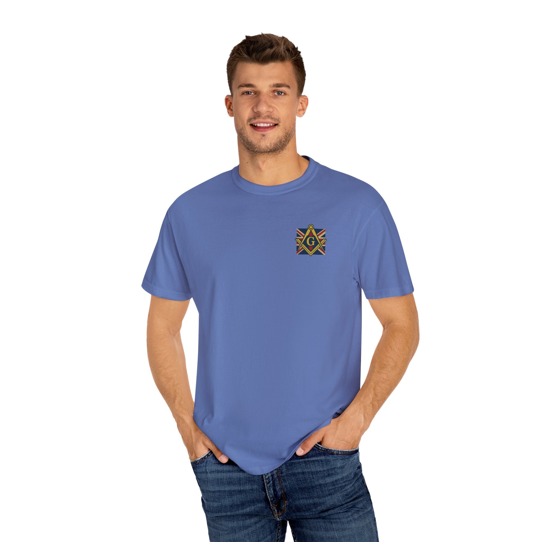Master Mason Craft T-Shirt - United Kingdom Mason Garment-Dyed Tee - Bricks Masons