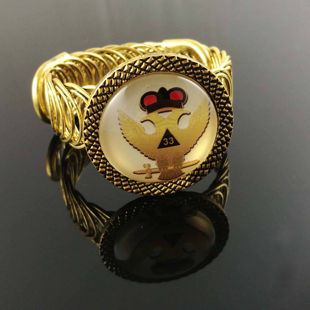 33rd Degree Scottish Rite Bracelet - Wings Up Bangle - Bricks Masons