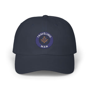 Master Mason Blue Lodge Baseball Cap - Embroidered Traveling Man Dad Cap - Bricks Masons