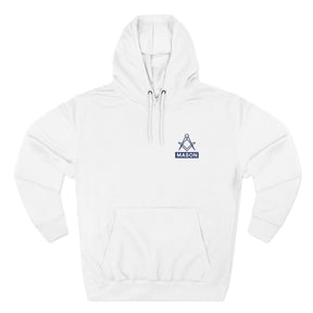 Master Mason Blue Lodge Hoodie - Three Panel Fleece Casual Wear S&C - Bricks Masons