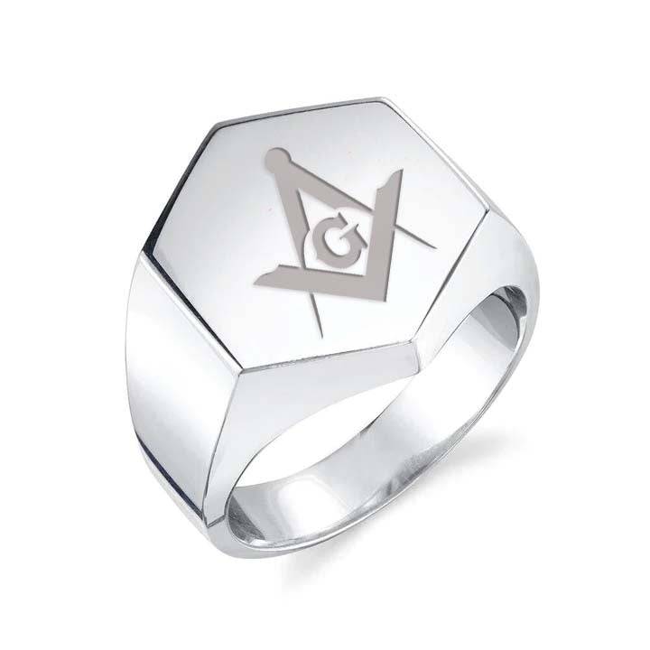 Master Mason Blue Lodge Ring - Sterling Silver