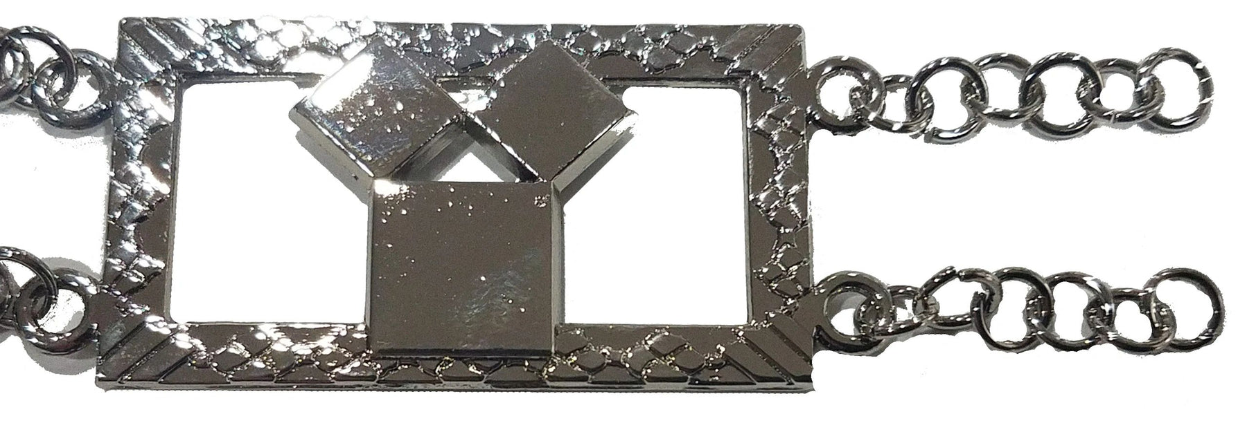 Master Mason Blue Lodge Hatband - Silver Jeweled - Bricks Masons