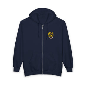 Master Mason Blue Lodge Hoodie - Veteran Mason Zip Up Jacket - Bricks Masons