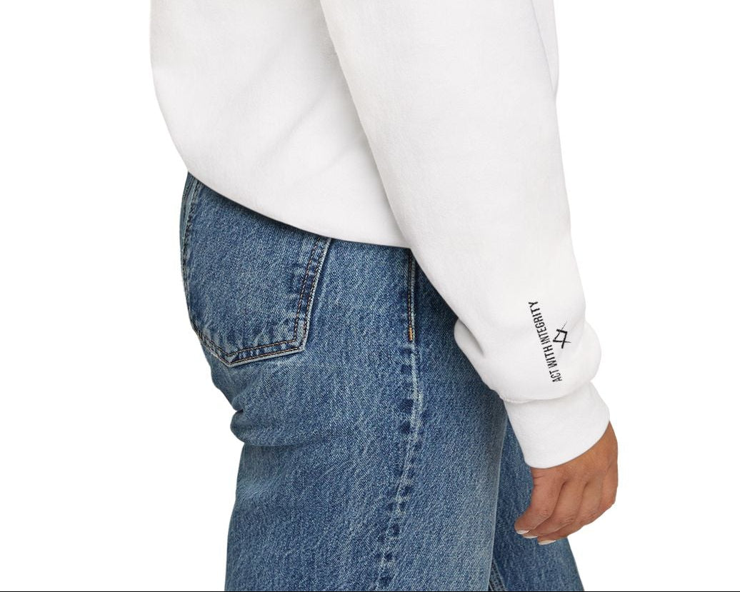 Entered Apprentice Blue Lodge Sweatshirt - Justice Front & Sleeves Embroidery - Bricks Masons