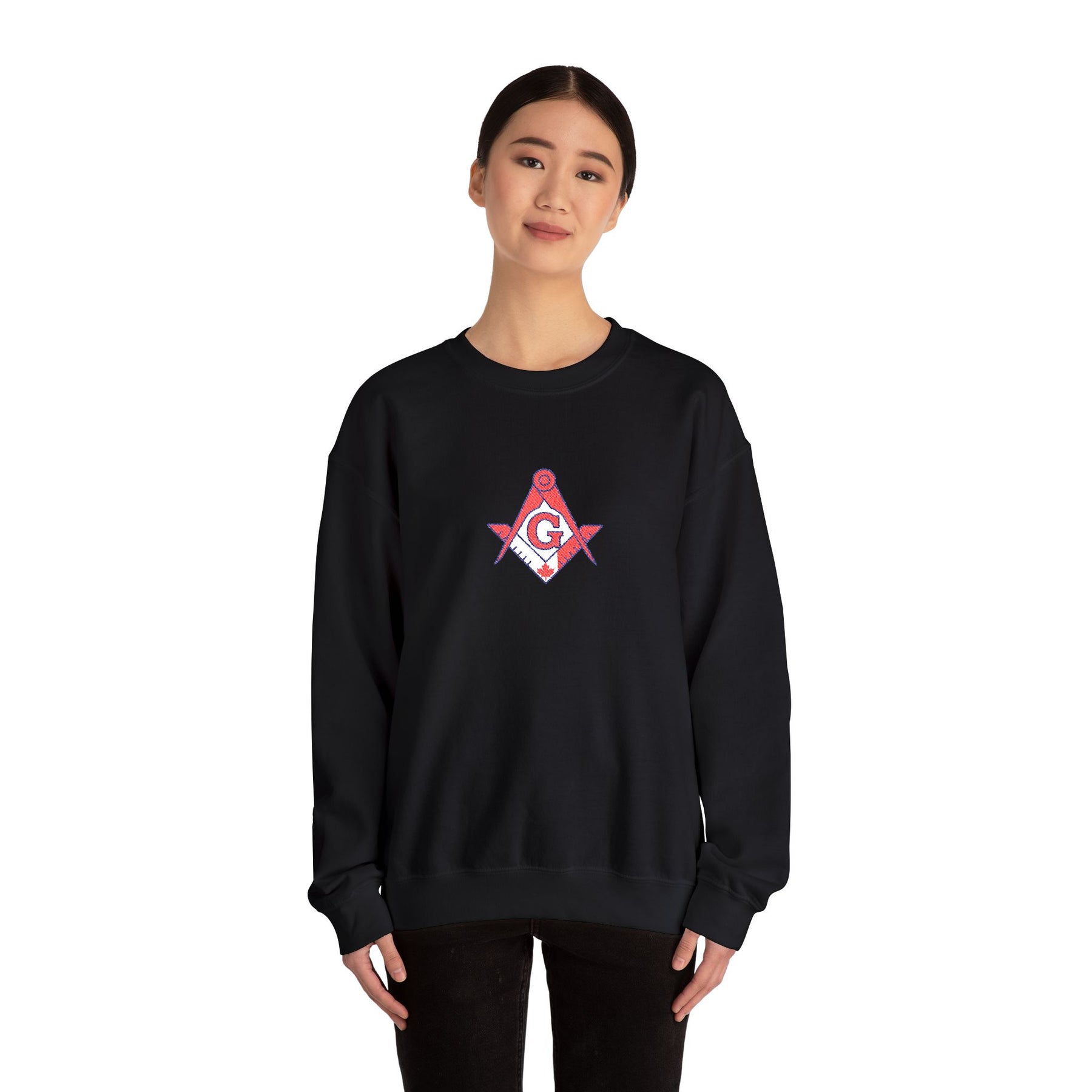 Master Mason Blue Lodge Canada Jurisdiction Sweatshirt - S&C with Canada Flag - Bricks Masons