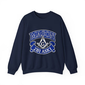 Master Mason Blue Lodge Sweatshirt - 2B1 ASK1 Square & Compass G - Bricks Masons