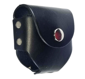 OES Snuff Can Holder - Genuine Leather & Belt Loop With Rivets - Bricks Masons