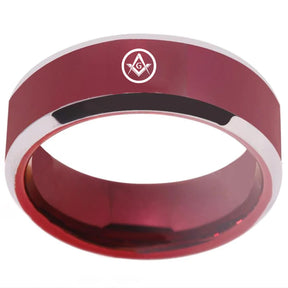 Master Mason Blue Lodge Ring - Red Color