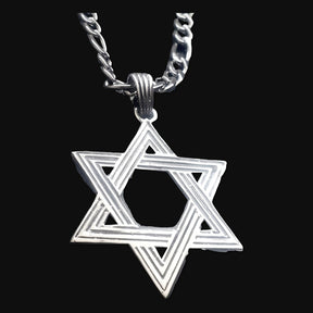 Rastafari Star of David Pendant in Silver 3.5 cm 6 g Art 500 - Bricks Masons