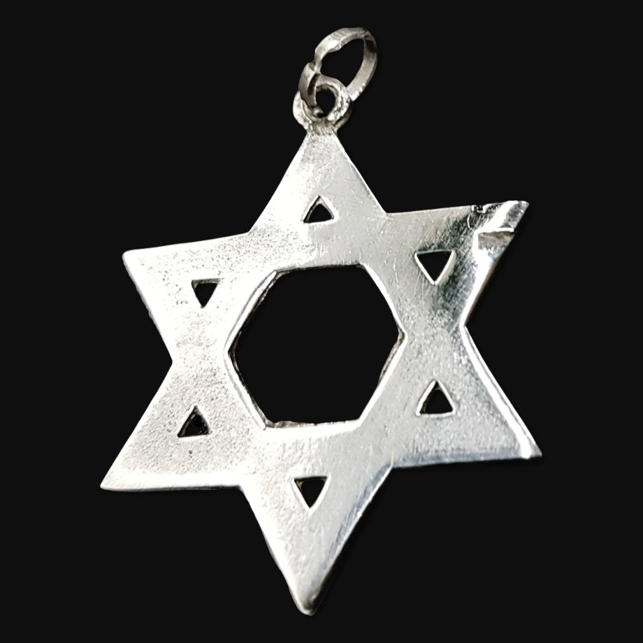 Rastafari Star of David Pendant in Silver 3.5 cm 6 g Art 500 - Bricks Masons