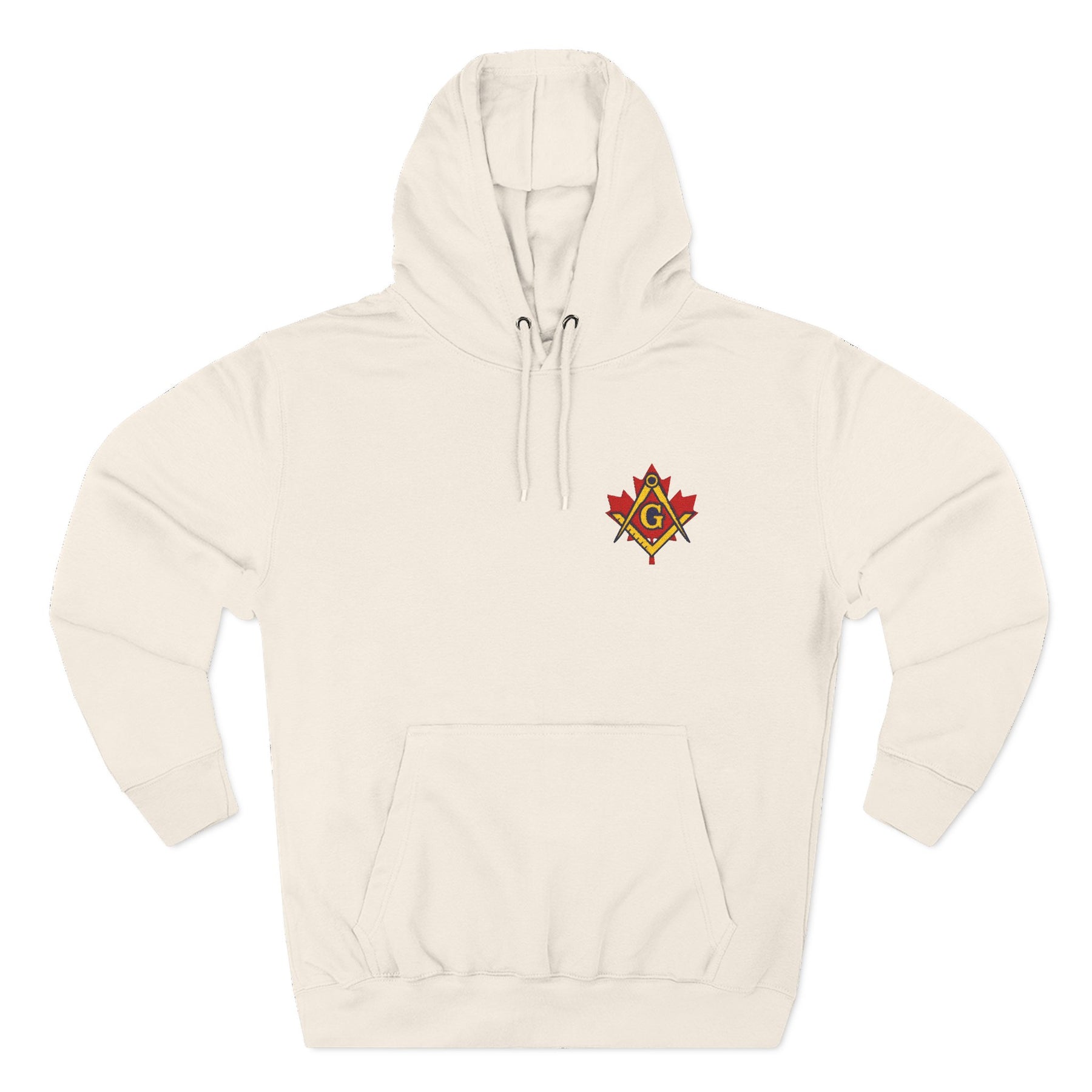 Master Mason Blue Lodge Canada Jurisdiction Hoodie - Three-Panel Fleece Front Motif - Bricks Masons