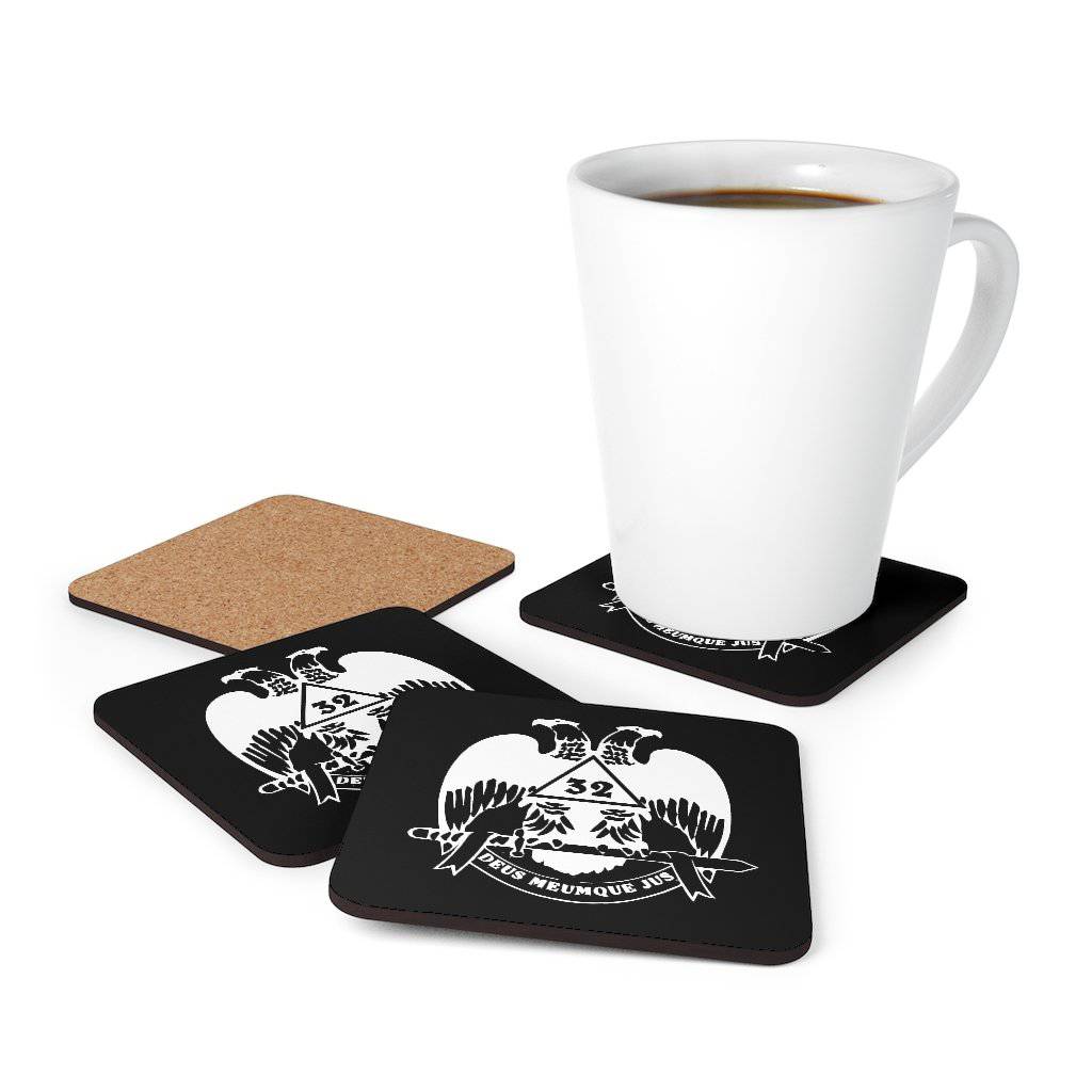 32nd Degree Scottish Rite Coaster - Wings Down 4 Pieces Set