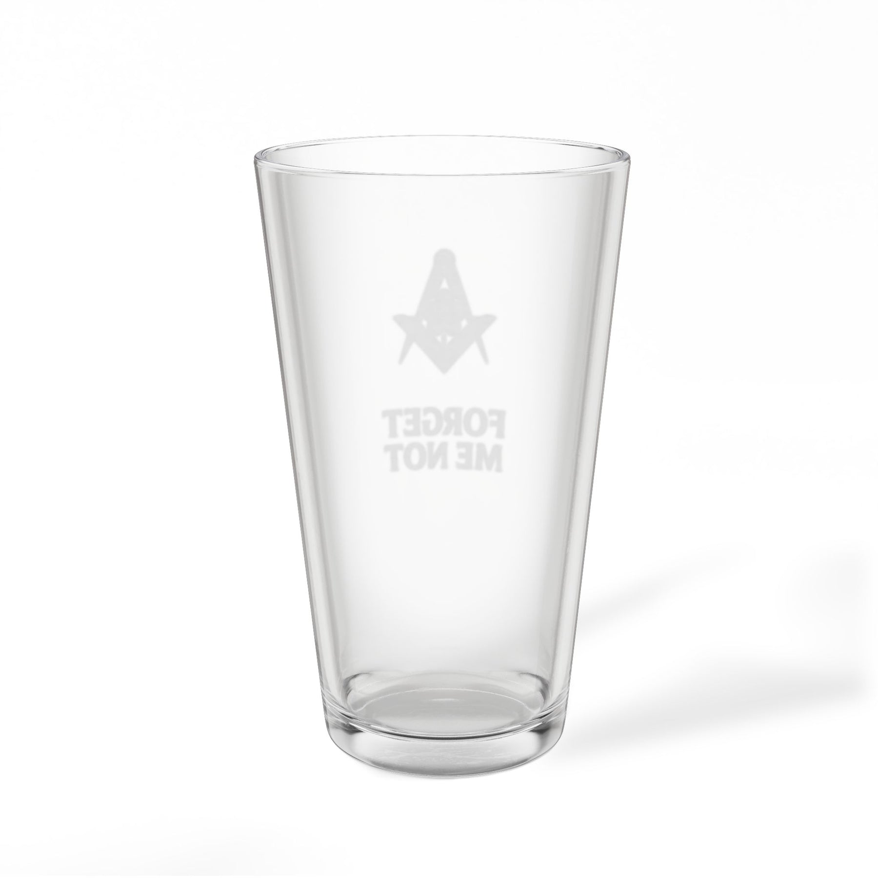 Master Mason Blue Lodge Pint Glass - Square & Compass Forget Me Not