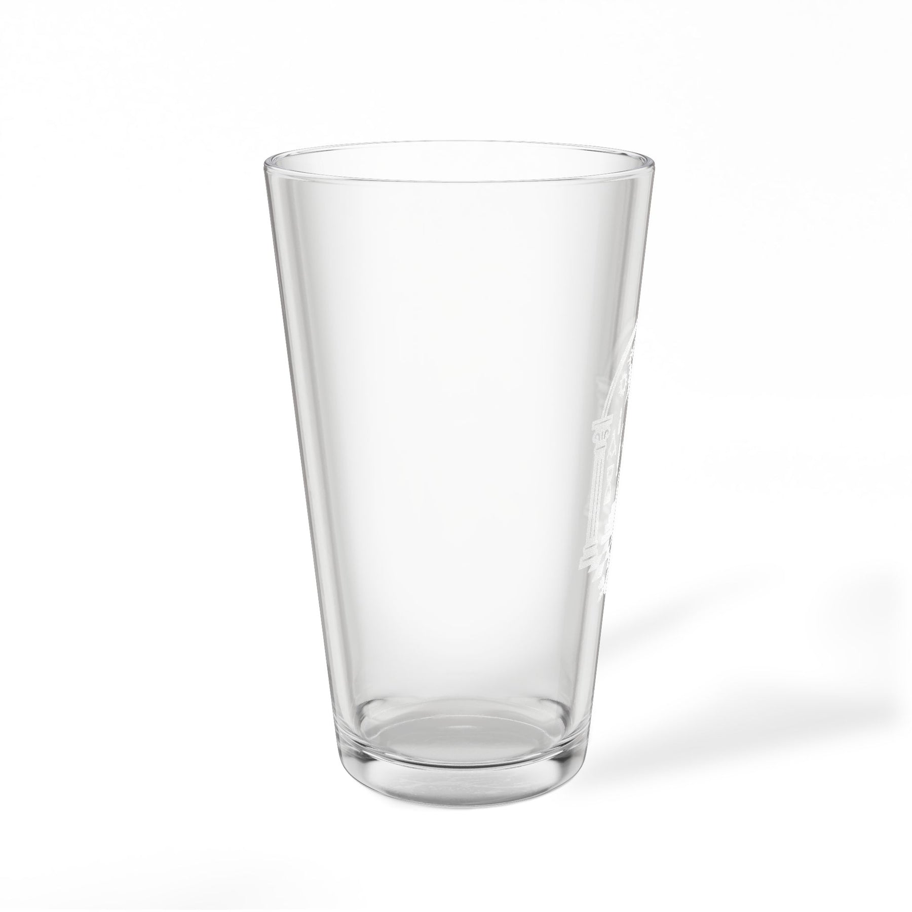 Master Mason Blue Lodge Pint Glass - Checkered Floor Pillars All-Seeing Eye & Tools