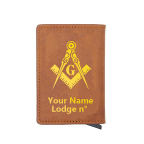 Master Mason Blue Lodge Wallet - Various Colors - Bricks Masons