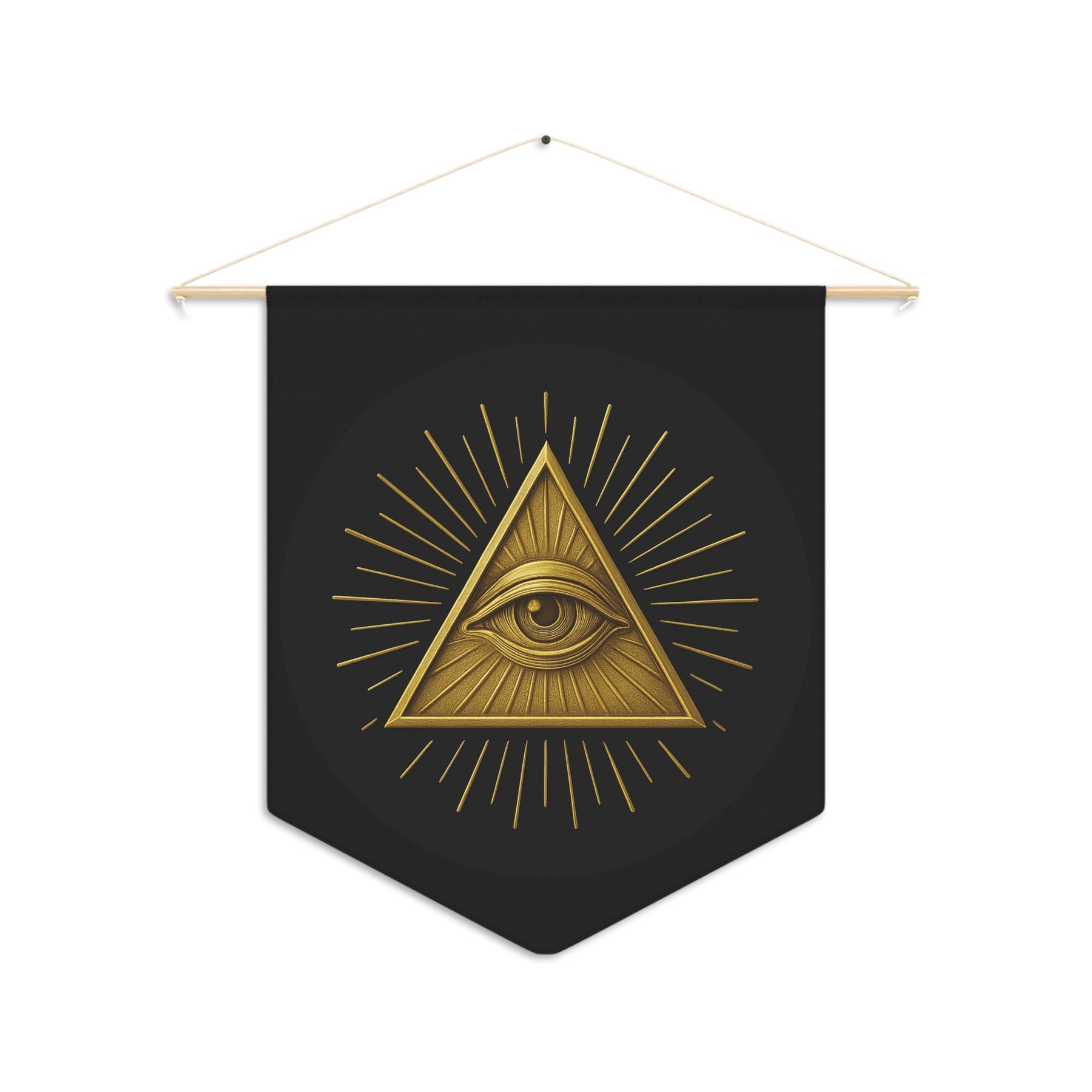 Eye of Providence Pennant - Radiant Triangle with All-Seeing Eye - Bricks Masons