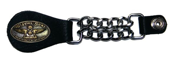 Widows Sons Vest Extender - Eye of Providence Set of 2, 5 inch Double Curb Chain - Bricks Masons