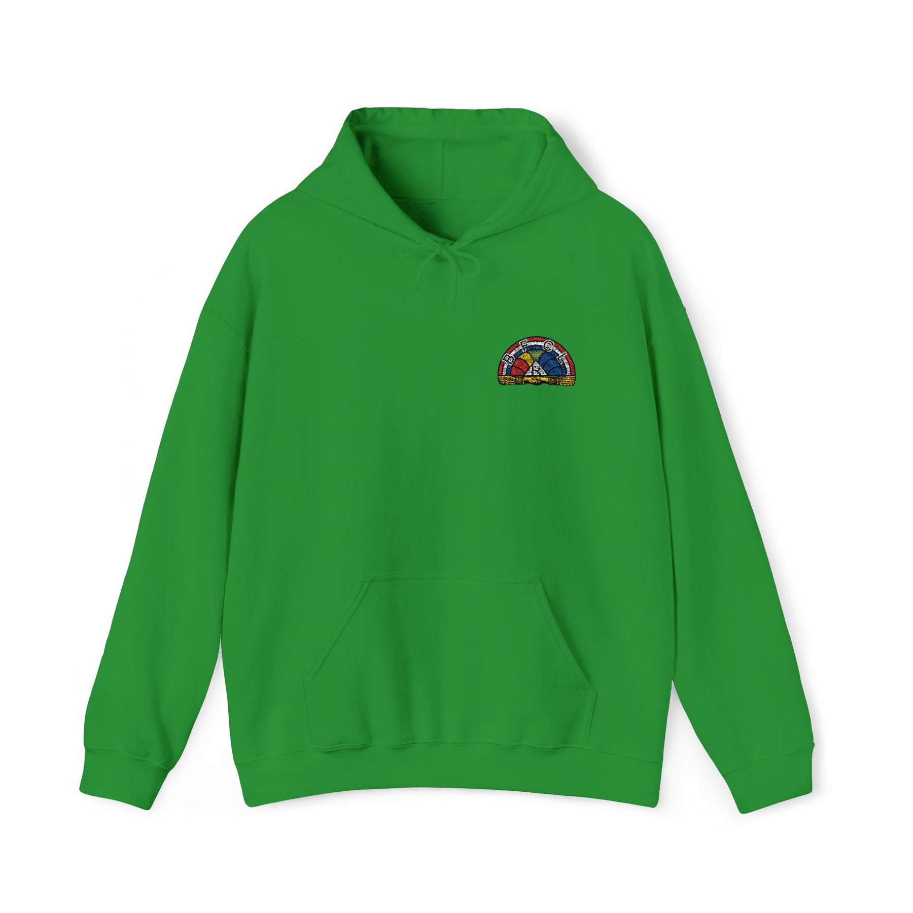 International Order of The Rainbow For Girls Hoodie - Soft Cotton Poly Blend Front Embroidery - Bricks Masons