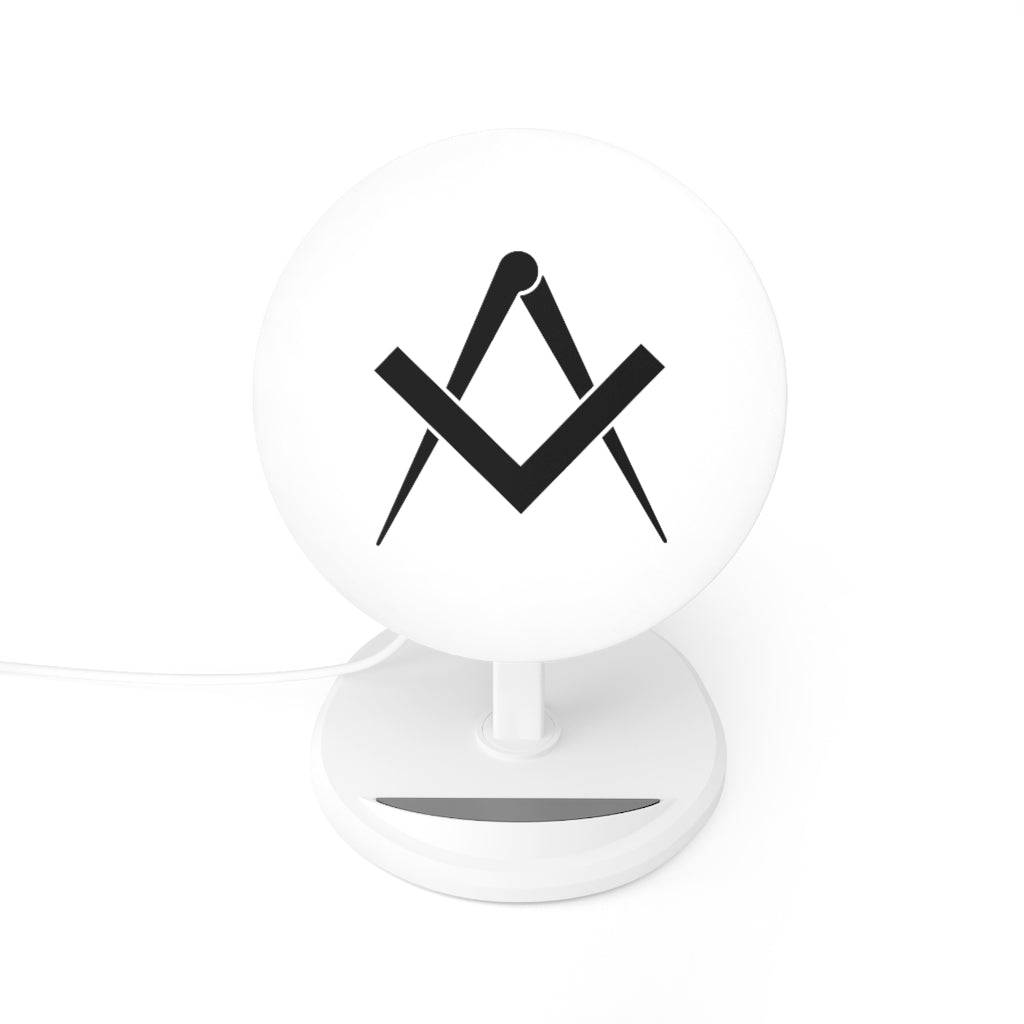 Master Mason Blue Lodge Wireless Charger - White with Square & Compass