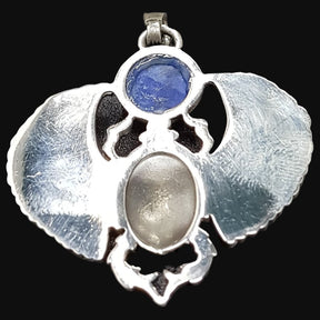 Egyptian Winged Scarab Pendant Silver 6 x 5 cm 22 g Art 635 - Bricks Masons