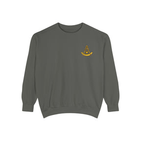 Past Master Blue Lodge Sweatshirt - Embroidered Quadrant & Compass Sun - Bricks Masons